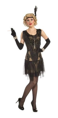 Disfraz Charleston 20's Great Gatsby Chicago Flapper Damas H