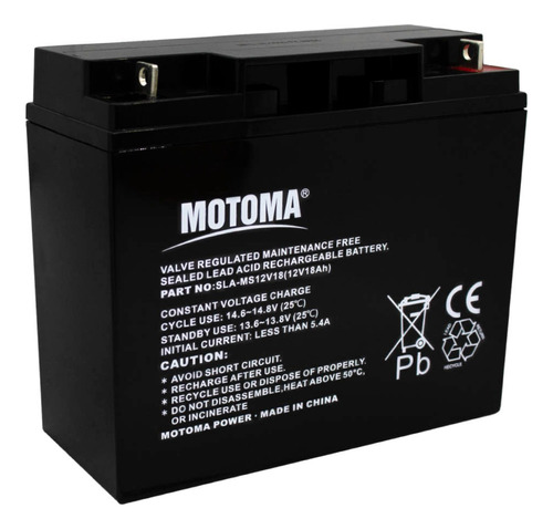 1 X Bateria Recargable 12v 18ah Motoma Selladas San Martin