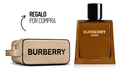 Kit Perfume Hombre Burberry Hero Edp 100 Ml + Pouch