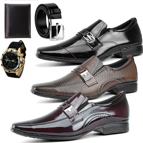 Imagem 1 de 9 de Combo Sapato Para Padrinho Noivos Casamento Com Brindes