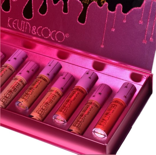 Pack 12 Lip Gloss Efecto Matte Kevin & Coco Happy Halloween