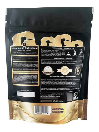 Creatina Monohidrato Gold Nutrition Creatina Micronizada
