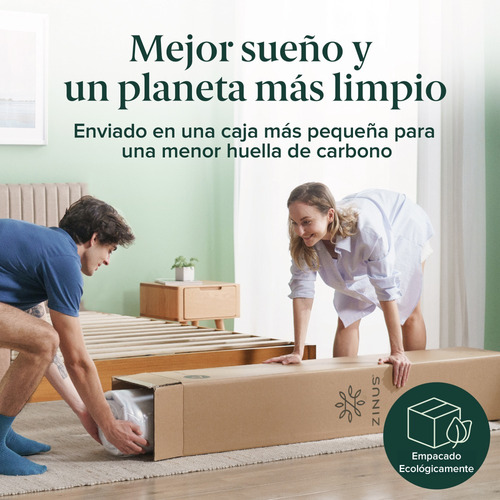Zinus | Colchón Individual Memory Foam 15 Cm Sueño Fresco