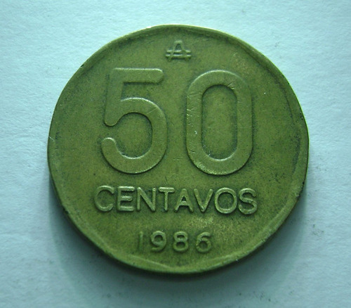 Moneda Argentina 50 Centavos De Austral 1986 Alfonsin Boedo