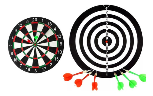 Juego Dardos Tiro Al Blanco Reversible 6 Dardos Lelab 7854