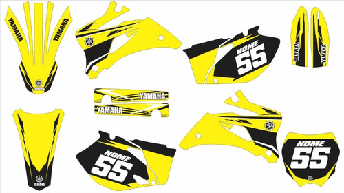 Adesivo Moto Cross Trilha Yzf 450 Escolha Nome E Numero