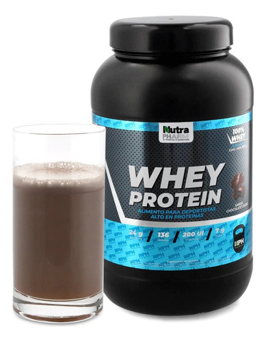 Nutrapharm Whey Protein 850 Grs 25 Porciones Sabores Vit D Sabor Chocolate