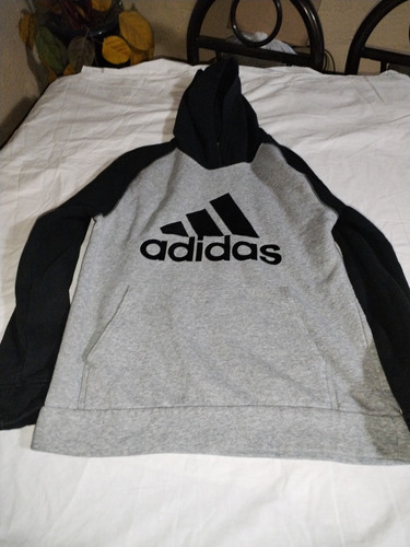 Sudadera adidas Talla Mediana Gris Con Negro