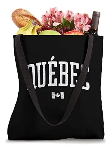 Icono De La Bandera De Québec Canadá Vintage Bolsa De Tela