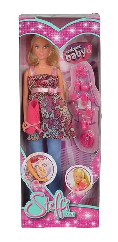 Boneca Steffi Love Grávida C/ Bebê Surpresa Estilo Barbie