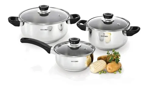 comprar Juego De Olla Basic Set 6 Piezas  Acero Inoxidable Record 