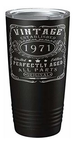 1971 Vintage Perfectly Aged 50th Birthday Gift On Black 20 O