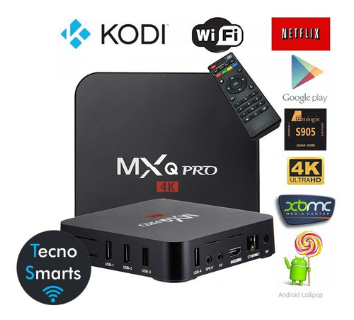 Tv Box Mxq Pro 4k 3d Hdmi/rca Converti Tu Tv En Smart! Gtia