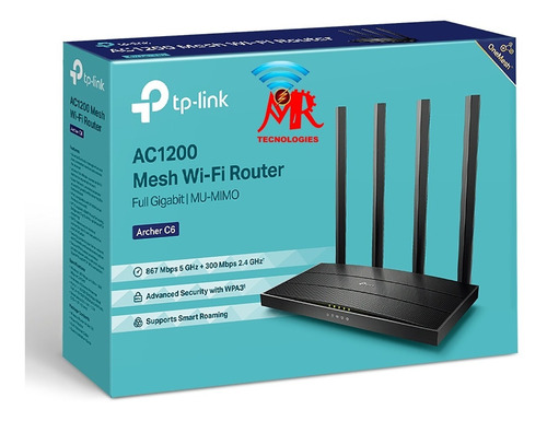 Archer C6u Router Inalámbrico Gigabit Mu-mimo Ac1200 Tp-link