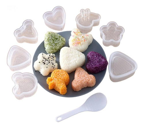 8pcs Moldes Triangulares De Plástico Para Onigiri