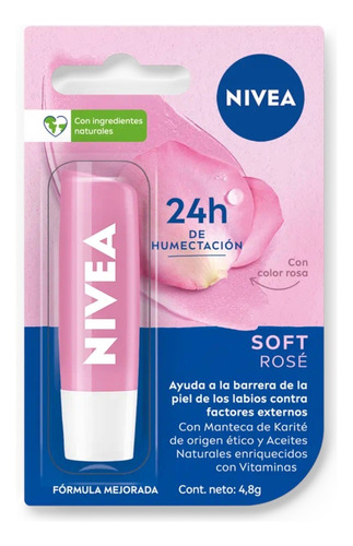 Nivea Protector Labial Soft Rose Balsamo Labello