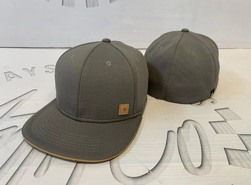 Boné Anth Co. Gorgurão Board Aba Reta Snap Back Cinza 8023-1