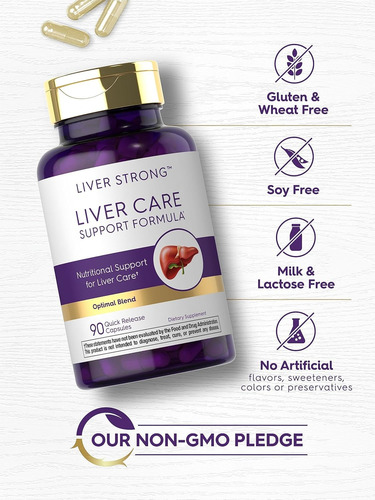 Carlyle Liver Care Suplemento De Apoyo Hepático 90 Capsulas Sin Sabor