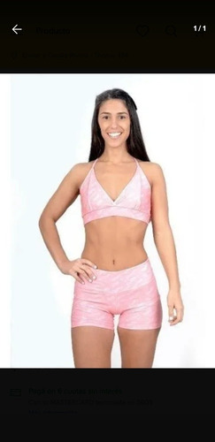Conjunto Qeb Sport Rosa Impecable Talle Xs