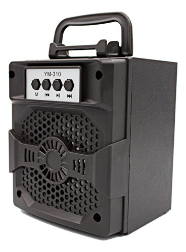 Bocina Portátil Usb Mini Bluetooth Luces Altavoz Aux Sd Color Negro
