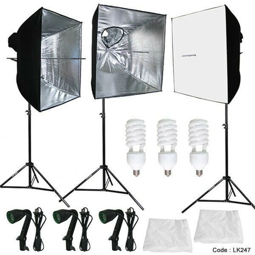 Kit De Iluminación Softbox De 3 Piezas Linco Para Estudio