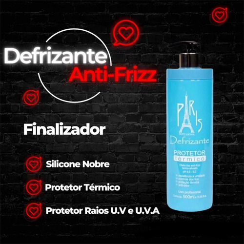 Imagem 3 de 3 de Defrizante Protetor Térmico Anti-frizz - Professional Paris
