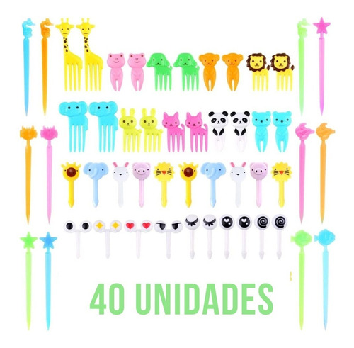 Palillos Infantiles Lonchera Bento Puas 40 Unidades