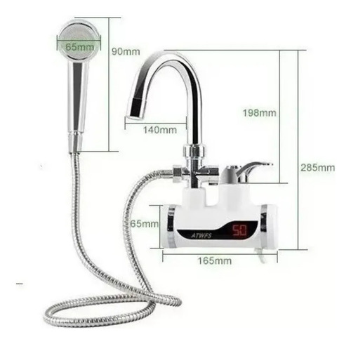 Ducha Electrica Agua Caliente Y Fria Blanco 3 Kw