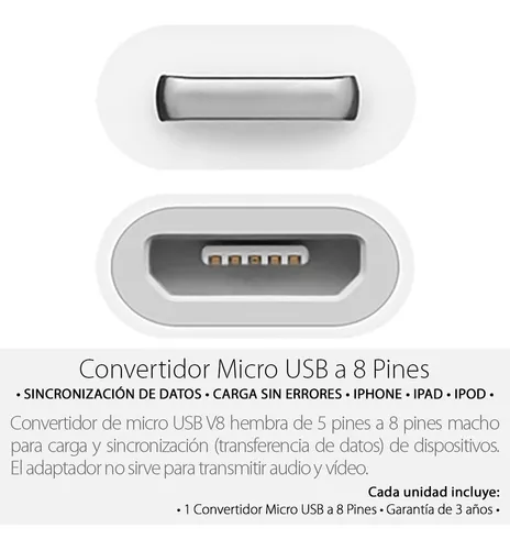 Adaptador USB-C (Hembra) / iPhone 8Pines (Macho)