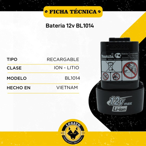 Imagen 3 de 10 de Bateria Makita 12v 10.8v Original Bl1013 Bl1014 Ion Litio