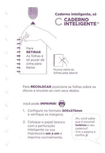 Bloco De Folhas Refil Pautado A5 Para Caderno Inteligente