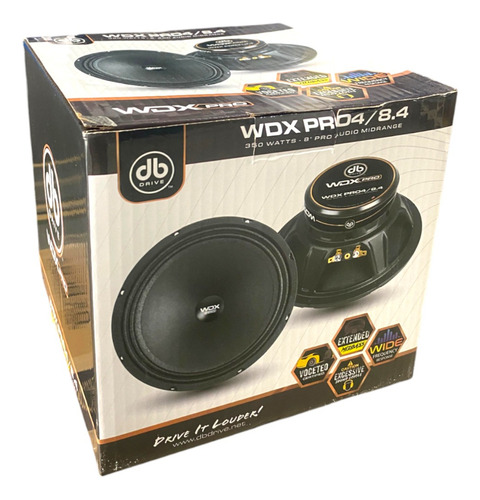 Par de Medios Rangos Db Drive 8 PLG Wdxpro4/8.4 350w Pro Audio Color Negro