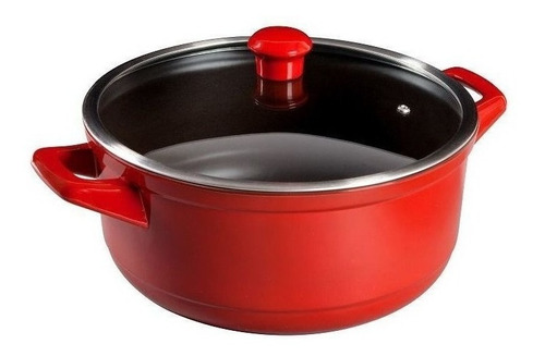 Panela De Ceramica Ceraflame Caçarola Duo 28cm 6l Pomodoro Cor Vermelho