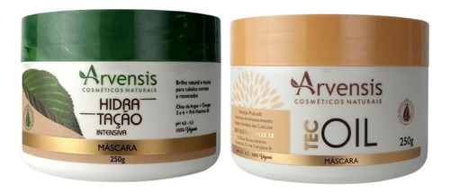 Kit Arvensis Máscara Hidratação + Máscara Nutritiva Tec Oil