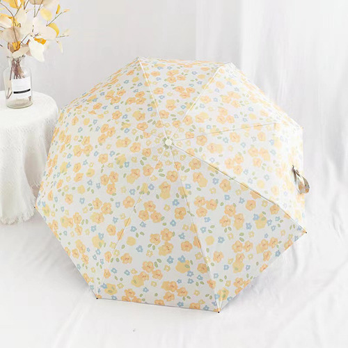 Guarda-chuva Dobrável Flor Padrão Guarda-chuva Manual