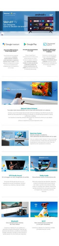 Imagen 5 de 6 de Televisor Hisense 32 Smart Android Voice Base Pared Gratis