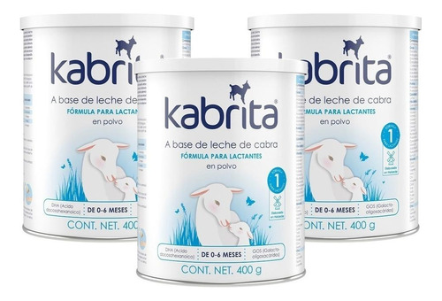 Leche de fórmula en polvo Ausnutria BV Kabrita Fórmula Infantil para Lactantes en lata de 3 de 400g - 0  a 6 meses