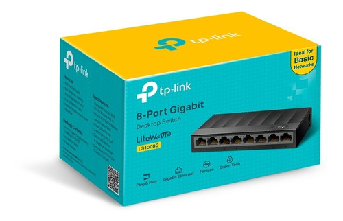 Imagem 1 de 6 de Switch Hub 8 Portas Tp-link Ls1008g Gigabit 10/100/1000mbps