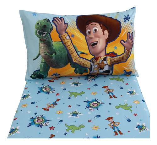 Disney Toy Story Power Up - Juego De Sábanas Bajeras Y Funda