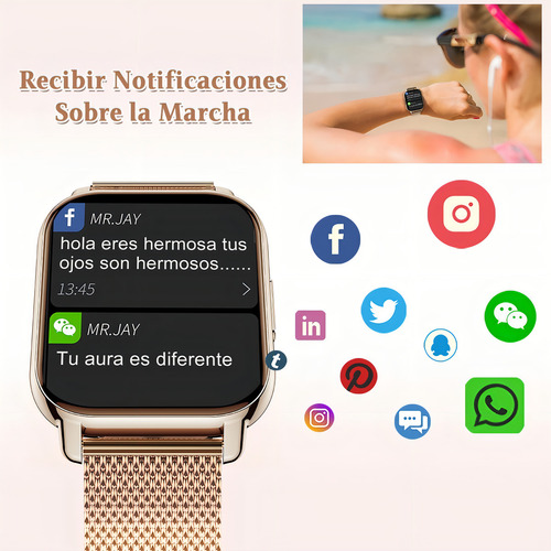 Quacoww QM016 Smartwatch Mujer 1.85