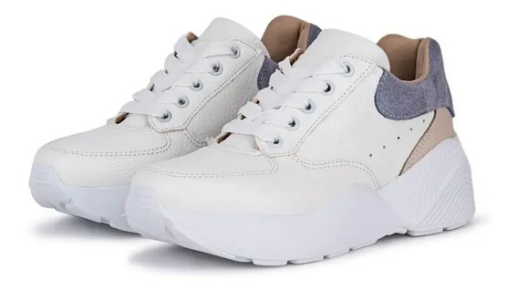 Zapatillas Blancas Mujer Urbanas Viamo | MercadoLibre 📦