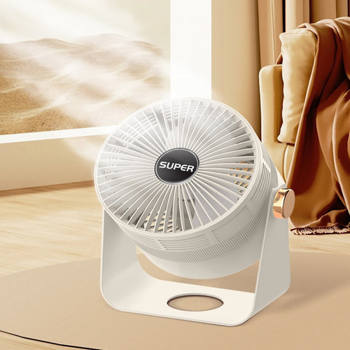 Ventilador De Escritorio De Viento Con Circulación De Aire Cantidad De Aspas 3 Estructura Azul Diámetro 20 Cm Frecuencia 15hz Material De Las Aspas Plástico