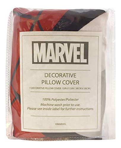 Jay Franco Marvel Decorative Pillow Cover Spiderman - Red, 1