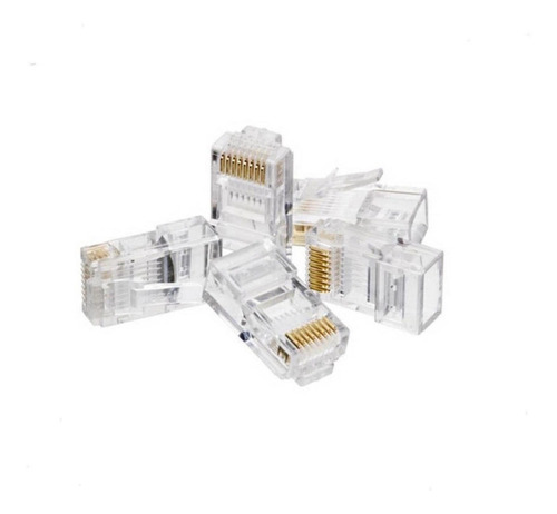 Conectores Rj45 Cat6 Red Lan Plug Utp Bolsa X 100 Tecnomati