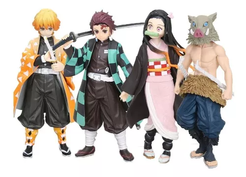 Kit com 04 Action Figure Kimetsu No Yaiba Demon Slayer Tanjiro Nezuko  Inosuke Zenitsu Oni Boneco Desmontável E Articulado Colecionáveis -  Escorrega o Preço