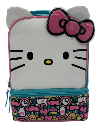 Hello Kitty Lonchera / Bolsa Para Almuerzo Insulada Blanco/rosa Kitty And Friends