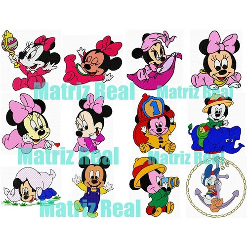 Matriz De Bordados 115 Minie E Mickey Baby Disney Infantil