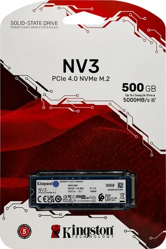 Ssd Kingston Nv3 500gb M2 2280 Nvme Pcie 40 Gen 4x4 Ultra