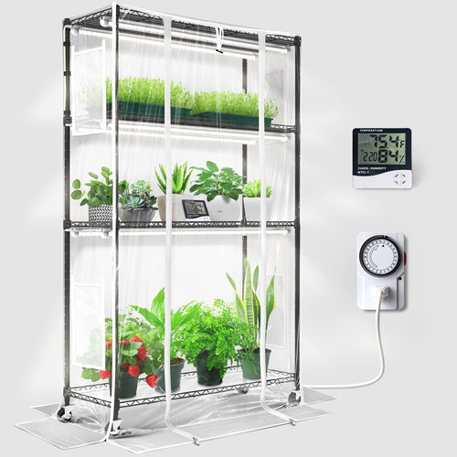 Mini Invernadero Con Luz Led Para Plantas De Interior 4 Nive
