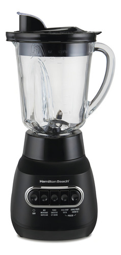 LICUADORA Hamilton Beach Power Elite, tarro de vidrio, 1,2 L, color negro, 127 V